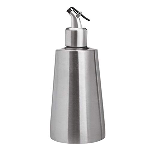 Gteller Stainless Steel Olive Oil Dispenser, Leakproof Pourer Dispensing Bottle for Oil Soy Sauce Vinegar&Cooking Wine 350ml (B Model)