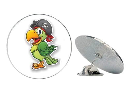 Pirate Parrot Round Metal 0.75