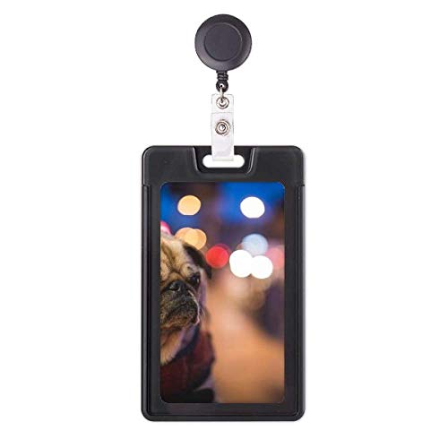 Porte-badge rétractable chien anti-perte de carte accès