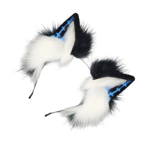 ユニセックスパンクウルフイヤーヘアフープアニメットアニメイベントアクセサリーロールプレイパーティードレッシングアップパンクヘアアクセサリーのためのぬいぐるみヘッドウェア