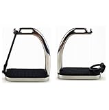 Lift Sports 4.75/4.50 Inch Peacock Horse Riding Safety Stirrups Silver Polish Irons FILLIS Stainless Steel Kids Children (4.5 inch)