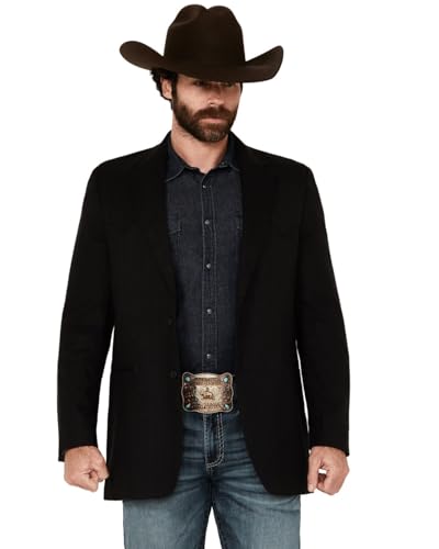Circle S Western Sport Coat Mens Carson City Button Black CC2144