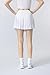 Leapstride Womens Pleated White Tennis Skirts with Shorts-Golf Athletic Skort High Waisted Skirts with Pockets Skorts