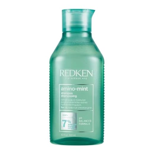 Redken, Champú de Menta Anti Grasa, Limpia y purifica el cabello graso y largos sensibilizados, Refresca las raíces y No aporta peso, Amino Mint, 300 ml