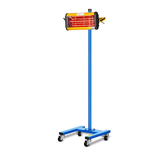 MSW Lacktrockner Infrarot Trockner Strahler IR-DRYER1000 (1100 W, 1 Strahler, 40–100 °C, Trocknungsfläche 800 x 500 mm, Timer 1–60 min)