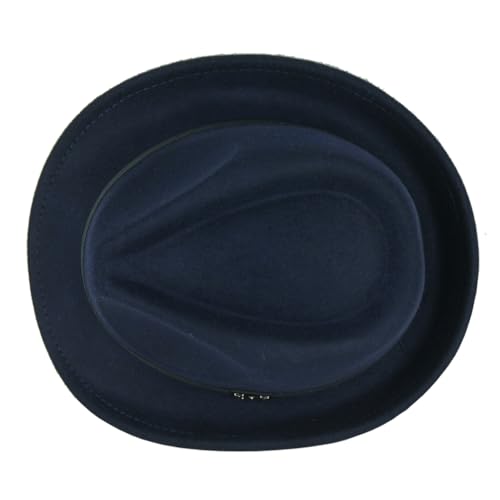 Image of FREEBIRD99 100% Wool Felt Panama Fedora Hat Short Brim Trilby Flat Hat for Men Women