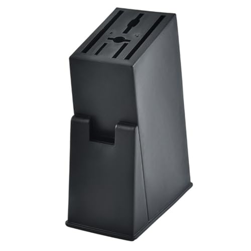 TOBBOMEY Soporte de Plástico Negro para Cuchillos Organizador Multiusos de Cocina Drenaje Expositor Compacto para Utensilios y Bloque para Almacenamiento Seguro