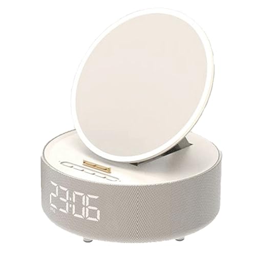 CALIBAN Alarm Clock Wireless Charging Bluetooth Speaker Alarm Clock Speaker For All 6 In 1 Wireless Phone Charger
