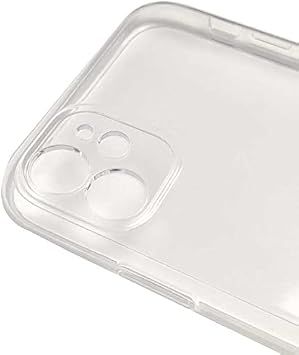 Ehr. iPhone 11 Compatible Camera Protected Anti-Shock Ultra Slim TPU Transparent Silicone Case (Transparent, iPhone 11)