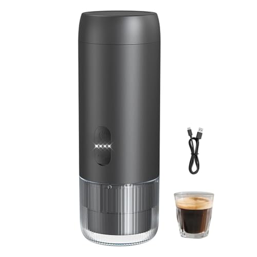 Akfldms Cafetera Espresso Eléctrica Portátil 2 en 1, para Viajes, para Preparar Café en Polvo y Cápsulas.