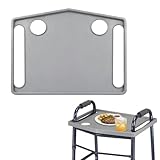 Rollator-Tablett für ältere Menschen mit Behinderungen, zusammenklappbar, Schreibtisch-Esshilfe, einfache Installation, passend für 40,6 cm - 48,3 cm Griffabstand (B-Tray)