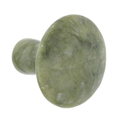 P Prettyia Mushroom Shaped Natural Jade Stone Hot Warmer Heater Rock Massage Stone for Home SPA Deep Tissue Muscle Relief