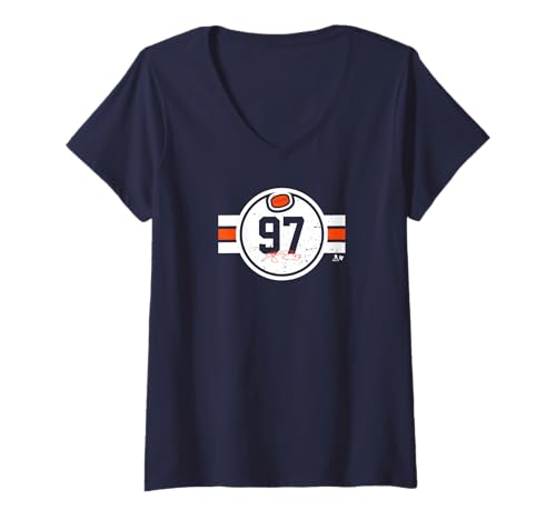 Womens Connor McDavid: 97 - Edmonton Hockey V-Neck T-Shirt