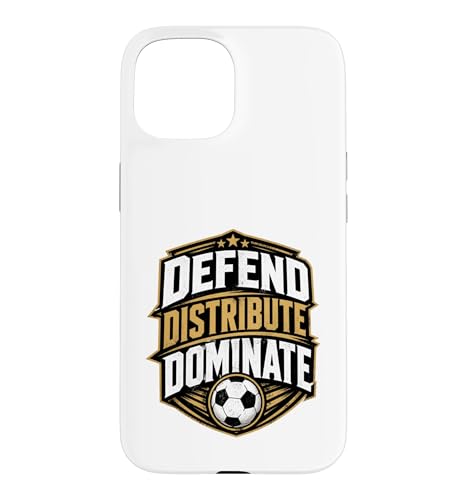 Football Collection Soccer Defend Distribute Dominate �X�}�z�P�[�X iPhone 15 �p