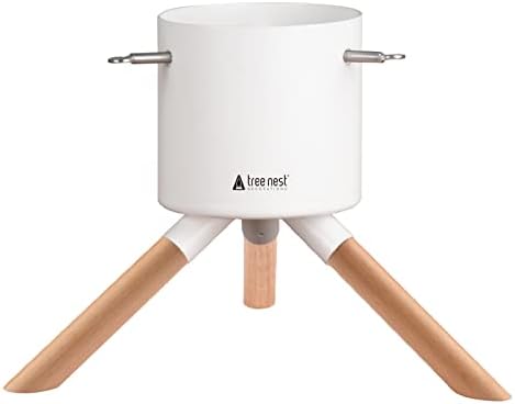 Tree Nest Christmas Tree Stand Base for 3ft 4ft 5ft Modern Tabletop Christmas Small Tree Mini Christmas Tree Holder for Xmas Tree Decoration (Cosmopolitan,White)