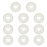 PATIKIL 28mm Plastic Book Binding Discs, 11 Pack Discbound Expansion Discs Heart Binder Rings for DIY Notebook Planner, White