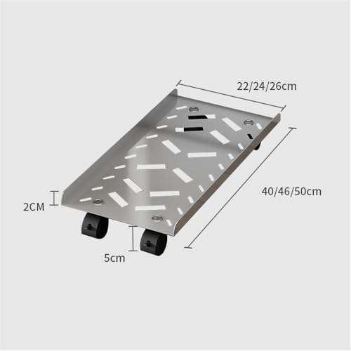 Soporte para CPU móvil de acero inoxidable con 4 ruedas giratorias, ideal para torres de PC y gaming, tamaño mediano miniatura 2