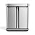 simplehuman 58 Liter / 15.3 Gallon Rectangular Hands-Free Dual Compartment Recycling Kitchen Step Trash Can with Soft-Close Lid, Brushed Stainless Steel