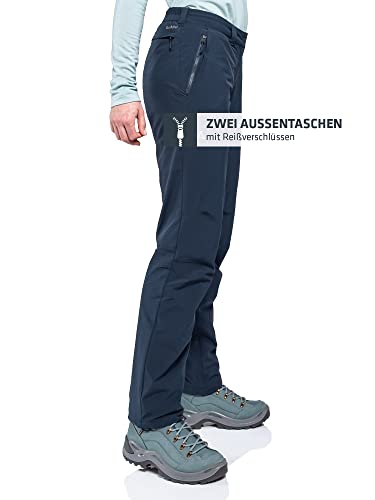 Schöffel Damen Pants Engadin1 Warm L, warme Wanderhose mit 4 Wege-Stretch, robuste Thermohose mit vorgeformtem Knie und verstellbarem Bund, Navy Blazer, 42