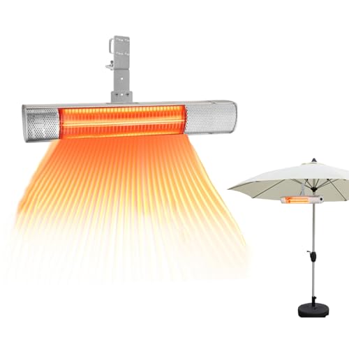 Parasol chauffant électrique, chauffage mural avec crochet pour parasol, chauffage d'extérieur étanche, pour terrasse de jardin