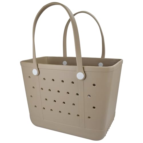 Image of Beach Bag X Large Rubber Tote Bag, Waterproof Washable Open for Women Croc Bag Hand Bag for Beach Pool Yoga