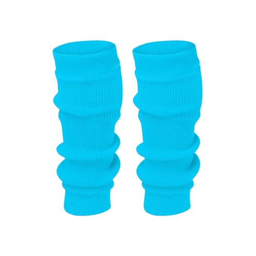 ANZEE - Calentadores de piernas para niños que se mantienen calientes y elegantes, calentadores de tobillo de punto para niños de los años 80, fiesta, baile, deportes, accesorios de yoga y patinaje