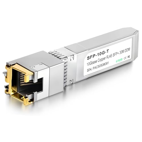 OFFCUP 10GBase-T SFP+ Transceiver 10Gb Kupfer SFP+ Modul Cat.6a/7 bis zu 30m Kompatibel mit Cisco SFP-10G-T-S Ubiquiti UF-RJ45-10G MikroTik S+RJ10 Netgear TP-Link Supermicro Supermicro D-Link
