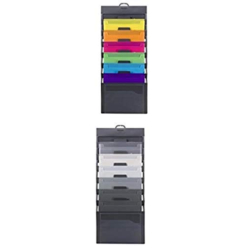 Smead Cascading Wall Organizer, Bright and Gray Colors