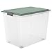 Produktbild Rotho Compact Aufbewahrungsbox Deckel, Kunststoff (PP) BPA-frei, türkis/transparent, 70l, (57 x 39,5 x 43,5 cm)