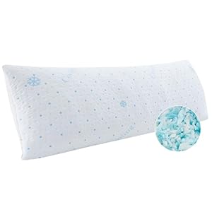 Cooling Body Pillow Firmer 3200g 100% Shredded Memory Foam Body Pillows for Adults Side Sleeper Pregnancy Full Body Pillow 20×54 inch Adjustable with Washable Cover