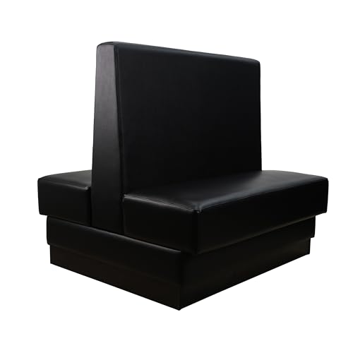 Image of FDP Pro Series Double-Sided Restaurant Booth - Black, 15427-BK
