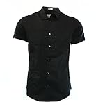 Calvin Klein Men's Dobby Mix Media Short Sleeve Woven Shirt