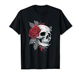 Rose Skeleton Skull Hand Red...