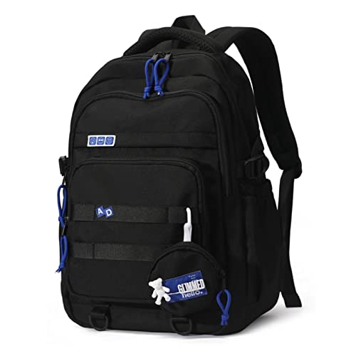 School Backpack for Teen Girls, Large 15.6 Inch Laptop Bookbag, College School Bag for Big Students, Casual Travel Daypack,Black