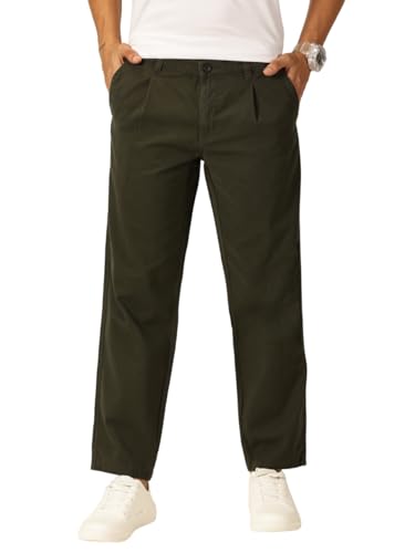 Image of Thomas Scott Men's | Solid | Light Weight | Breathable Fabric | 4 Pocket | Mid Rise | Relaxed Fit | 100% Cotton | Button Waist | Chino Trouser | Pants