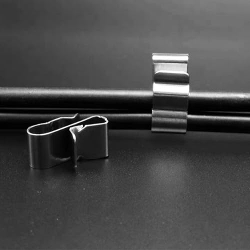 JEYORZY 30 Stück Edelstahl Kabelklammer Klemme Silberton Metallkabelklemmen, Kabel Clips Anhängerrahmen Drahtklemmen,Kabelbefestigung Kabelhalter für Kabel Management Solarpanel