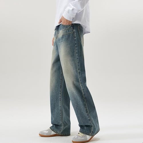 Baggy Jeans for Men Y2k Skater Casual Straight Leg Jeans Loose Fit 90s Hip Hop Vintage Denim Pants Streetwear4