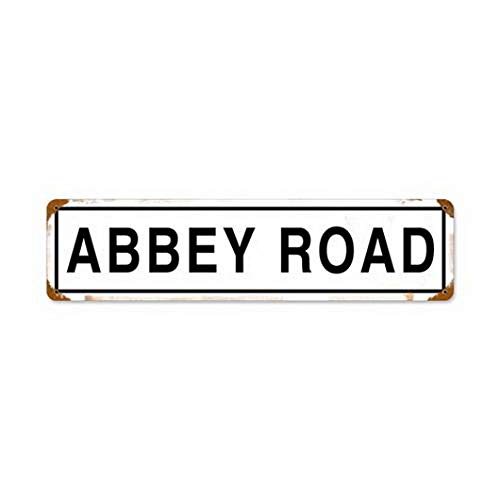 ABLERTRADE DHArt Nostalgic Wall Sign Abbey Road Beatle’s Street Bar Restaurant Coffee House Decor 6X16 inch - Les Beatles, Paul McCartney, John Lennon, RIngo Starr, George Harrison ABLERTRADE DHArt Nostalgic Wall Sign Abbey Road Beatle's Street Bar Restaurant Coffee House Decor 6X16 inch