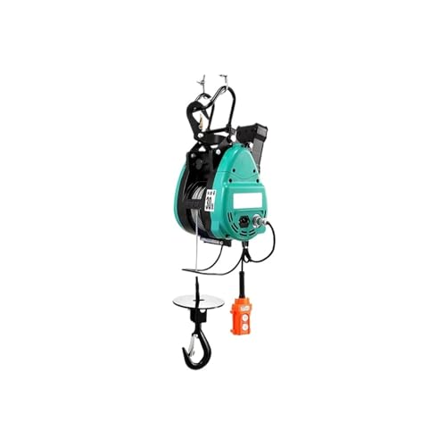 TIEOAXFT Grúa de elevación eléctrica 220 con Control Remoto for el hogar, cabrestante Colgante portátil, grúa de elevación for Aire Acondicionado, cabrestante eléctrico(180KG Remote)