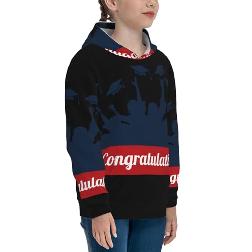 Congratulation Graduate Kids Pullover Hoodies Boys Sweatshirts Girls Athletic Clothes with Pocket3