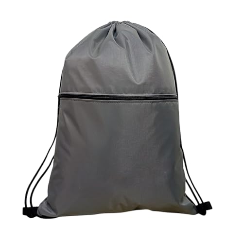 Mochila sacola esportiva academia Gym Bag unissex impermeável (Cinza)