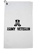 Hollywood Thread Army Military Veteran Boot Sports Towel with Carabiner Clip