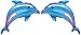 ZiYan Delightful Dolphin Microfoil Balloon, 38-Inches, Blue, 2-Unit