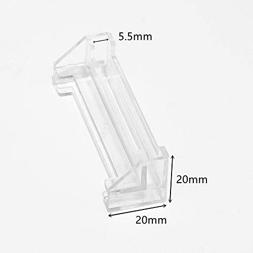 Cutelec Vertical Blind Valance Corners 4 Pack 2.5Inch Clear Plastic For L Sharp Dust Cover,Blinds Parts,Accessory,Components #TOP1