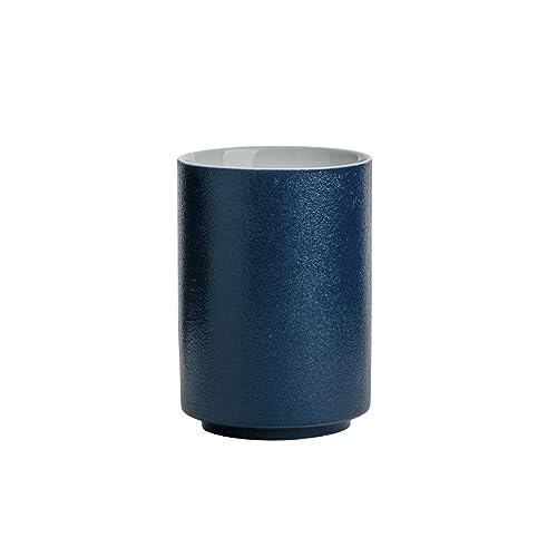 RabyLeo Simple frosted ceramic mug, toothbrush holder, hotel wash cup, home B&B toothbrush cups. (Navy blue)