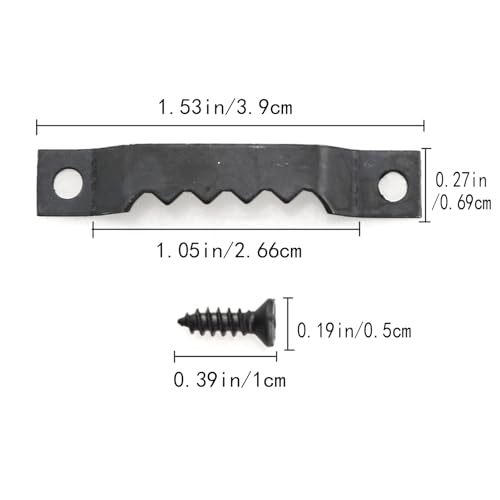 Image of 100PCS 39mm Black Small Serrated Picture Hooks Steel Easel with Screws Decoration Hardware Accessories for Hanging Artworks and Digital Paintings