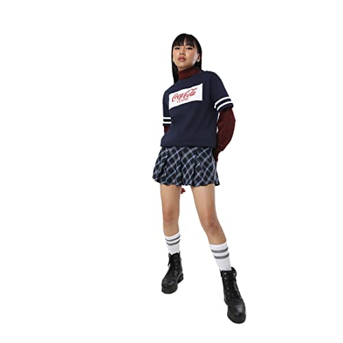 Image of Bewakoof Women Coca cola Block Printed Half Sleeve /Doctor Sleeve Round Neck /high T-Shirt
