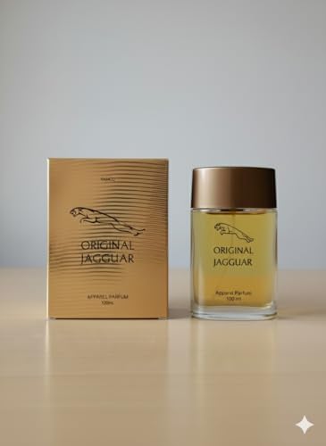 Image of Original Jagguar Apparel Parfum, Premium Fragrance for Men, 100ml, Gold Glass Bottle with Luxury Bronze Cap