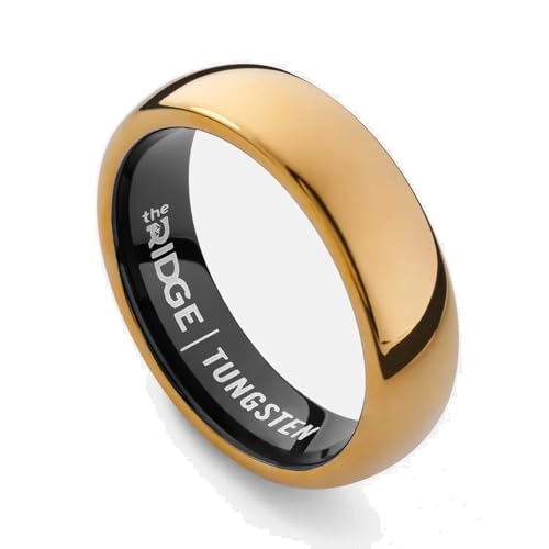 Bague en tungstène or poli 6 mm l'alliance idéale du quotidien pour homme et femme