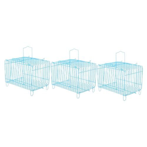 Image of Happyyami 3pcs Portable Bird Carrier Metal Travel Cage, Ideal for Small Birds, Parakeets, Cockatiels - Lightweight Design for Convenient Bird Storage and Travel